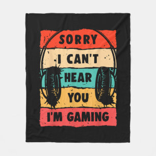 Funny Gamer Shirt for Teens Boys Men Video Gaming Fleece Blanket