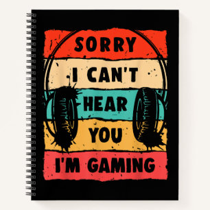 Funny Gamer Shirt for Teens Boys Men Video Gaming Notebook
