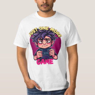 Funny Gamer T-Shirt Just One More Game Gaming Humo