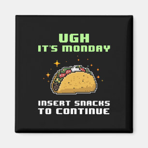 Funny Gamer Taco Snacks Monday For Men Women Boys  Magnet