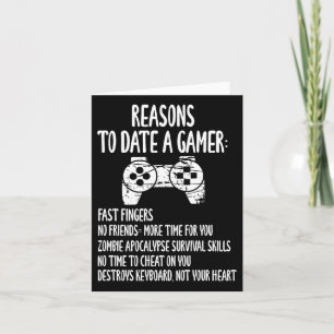 Funny Gamer Text Design - Gamer Boyfriend -fun - V Card