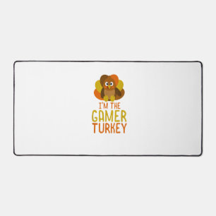 Funny Gamer Turkey Family Matching Thanksgiving Desk Mat
