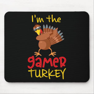 Funny Gamer Turkey Matching Family Group Thanksgiv Mouse Pad