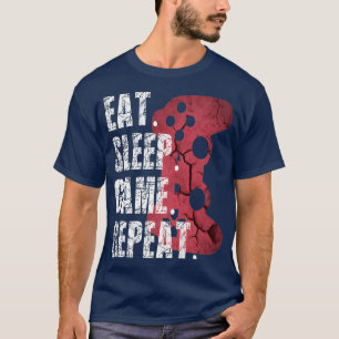 Funny Gamer Video Games Eat Sleep Game Boys Teens T-Shirt