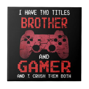 Funny Gamer Vintage Video Games For Boys Brother Ceramic Tile