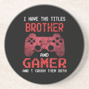 Funny Gamer Vintage Video Games For Boys Brother Coaster