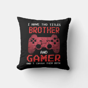 Funny Gamer Vintage Video Games For Boys Brother Cushion