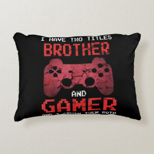Funny Gamer Vintage Video Games For Boys Brother Decorative Cushion