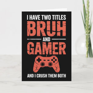 Funny Gamer Vintage Video Games For Boys Brother S Card