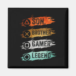 Funny Gamer Vintage Video Games For Boys Brother S Magnet
