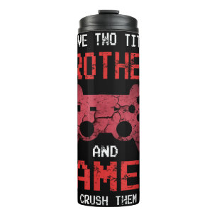 Funny Gamer Vintage Video Games For Boys Brother Thermal Tumbler