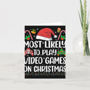 Funny Gamer Xmas Likely Play Video Games On Christ Card