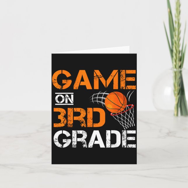 Funny Games On Third Grade Basball First Day Of Card (Front)