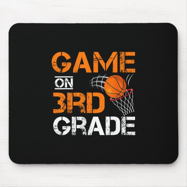 Funny Games On Third Grade Sketll First Day Of Sch Mouse Pad (Front)