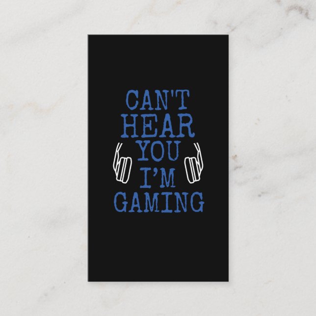 Funny Gaming addicted Gamers Kid Headset Fun Business Card (Front)