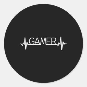 Funny Gaming Art For Men Women Kids Gamers Video G Classic Round Sticker