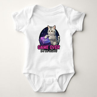 Funny Gaming Cat Gamer Gift - My Cat Decided Game Baby Bodysuit