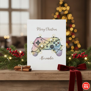 Funny Gaming Christmas Card Personalised Gift