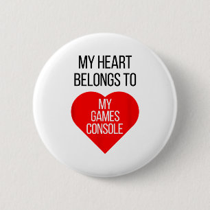Funny Gaming Console Valentines Day Gift For Gamer 6 Cm Round Badge