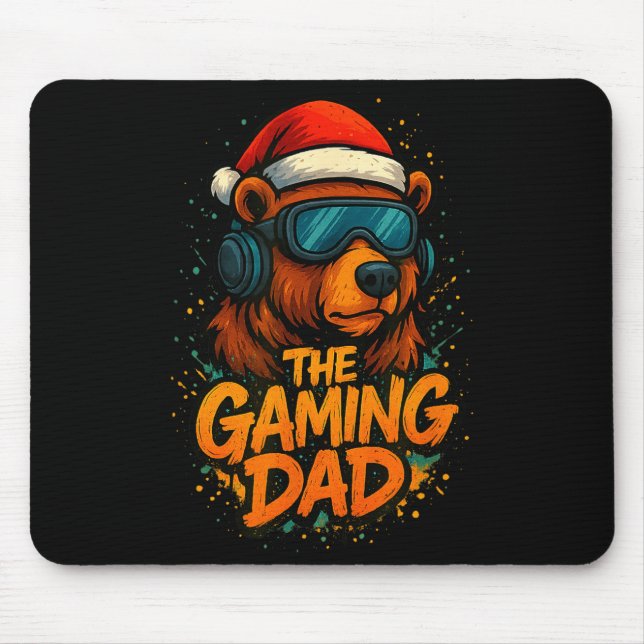 Funny Gaming Dad Christmas Outfit Gamer Gift  Mouse Pad (Front)