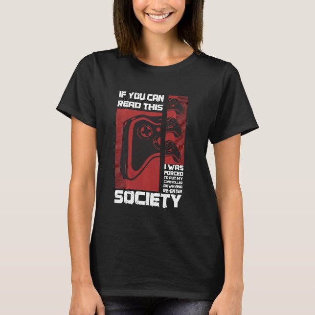Funny Gaming Dad Gamer Controller Nerd Geek Re Ent T-Shirt (Front)