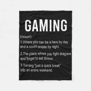Funny Gaming Definition2 Fleece Blanket
