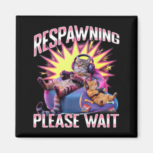 Funny Gaming Gamer Cat  Magnet