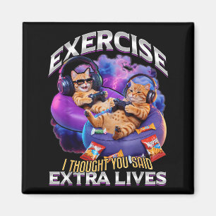 Funny Gaming Gamer Cat  Magnet