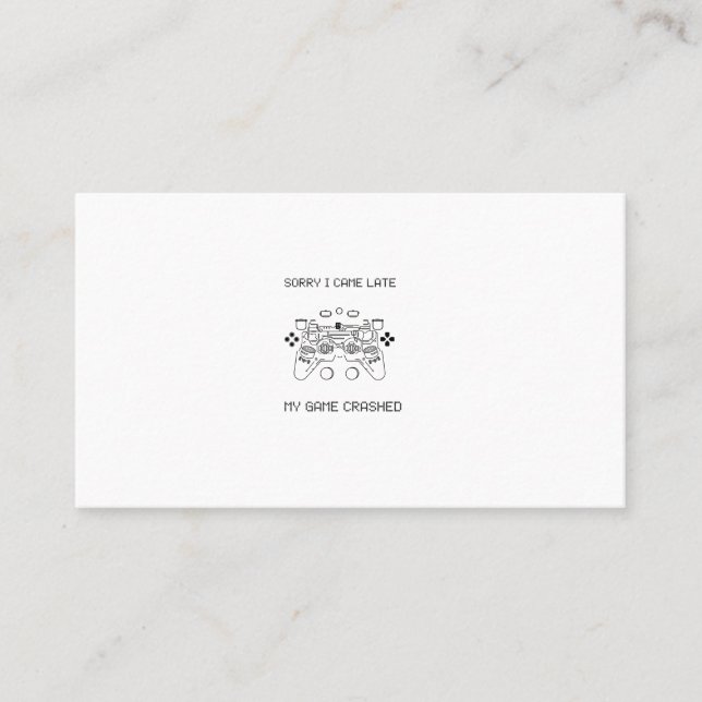 Funny gaming gamer_game crashed business card (Front)