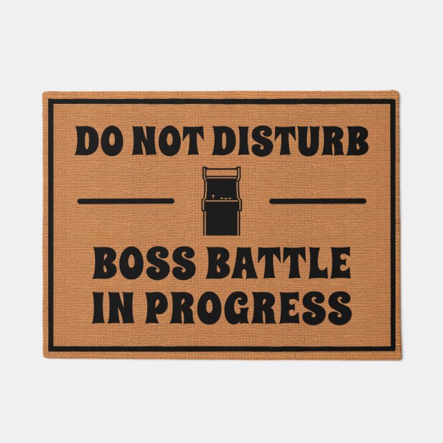 Funny Gaming Geeky Humour Minimalist Rustic  Doormat (Front)