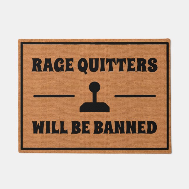 Funny Gaming Humour Simple Minimalist Rustic  Doormat (Front)