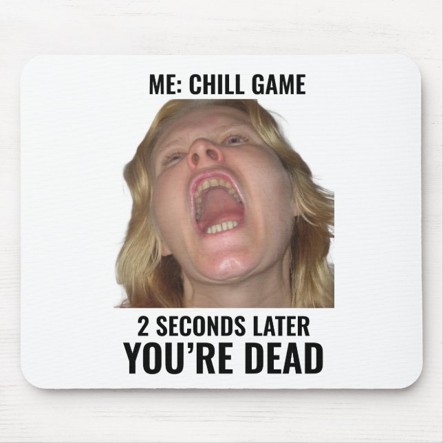 Funny Gaming Meme Mouse Pad Screaming Face (Front)