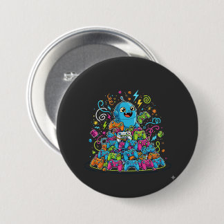 Funny Gaming Never Ends 7.5 Cm Round Badge