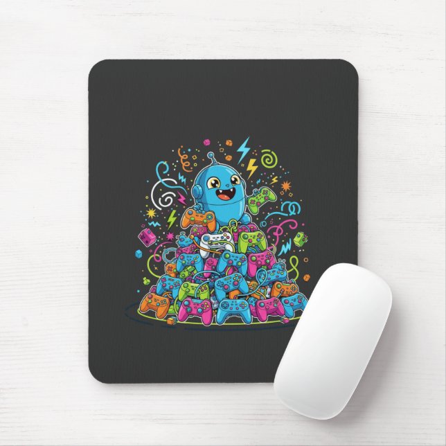 Funny Gaming Never Ends  Mouse Pad (With Mouse)