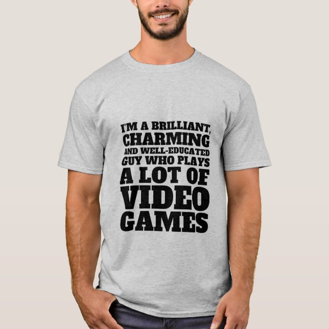 Funny Gaming T-shirt for Geeks and Gamers (Front)