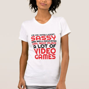Funny Gaming T-shirt for Geeks and Gamers Girl