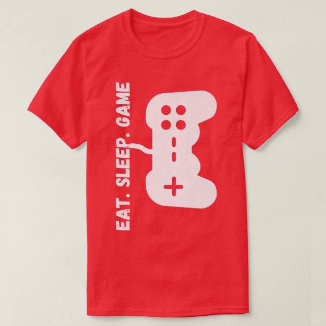 Funny gaming Video Game Boys Mens Gamer EAT SLEEP  T-Shirt (Design Front)