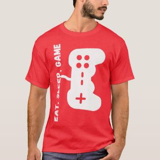 Funny gaming Video Game Boys Mens Gamer EAT SLEEP  T-Shirt