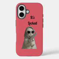 Funny Gangster Cat Sunglasses Pink Phone case
