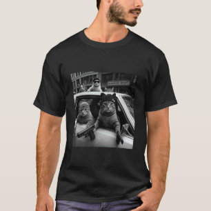 Funny Gangster Cats Men Women Lover Cat Street Gra T-Shirt