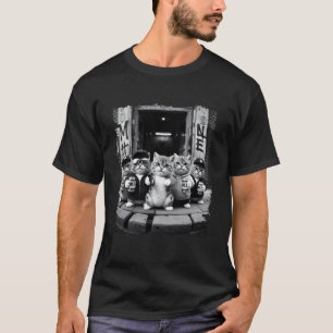 Funny Gangster Cats Men Women Lover Cat Street Gra T-Shirt