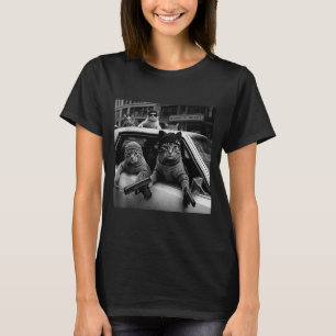 Funny Gangster Cats Men Women Lover Cat Street Gra T-Shirt