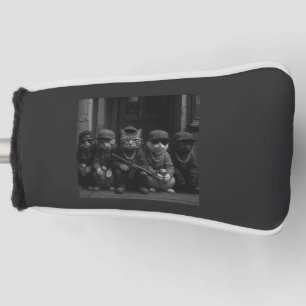 Funny Gangster Cats Street Design Golf Head Cover
