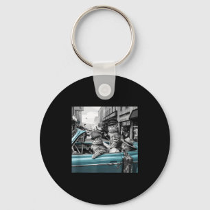 Funny Gangster Cats Street Design Key Ring
