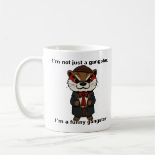 Funny Gangster Otter Cartoon Coffee Mug
