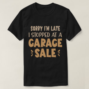 Funny Garage Sale T-Shirt, Black & Tan T-Shirt