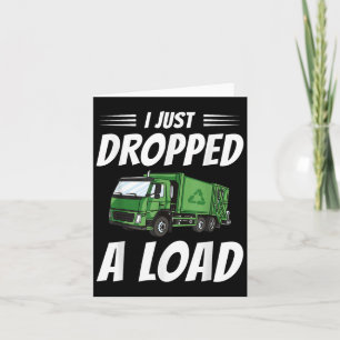 Funny Garbage Truck Driver Costume Sarcastic Trash Card
