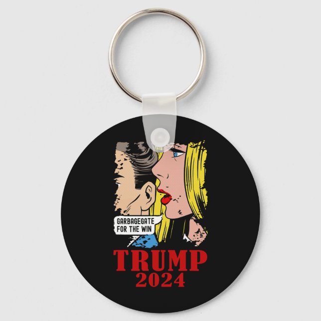 Funny Garbage Trump Garbagegate For The Win Trump  Key Ring (Front)