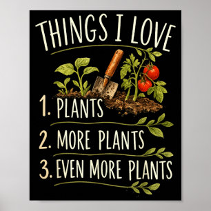 Funny Garden Addict Humour More Plants Gardening Poster