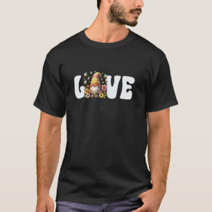 Funny Garden Gnome For Beekeeper And Spring I Love T-Shirt